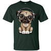 PUG DOG - Cute Pug Puppy Dj Wearing Headphones and Glasses T Shirt & Hoodie